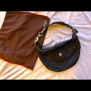 Black Coach Shoulder Hobo Bag